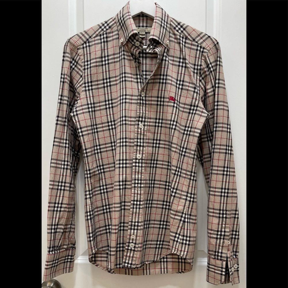 Burberry Authentic Classic Plaid Button Down Top